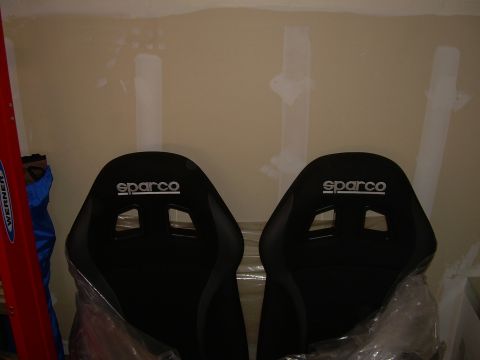 1996 Ford Probe - Pair of Sparco racing seats, ready for installation in a performance vehicle.