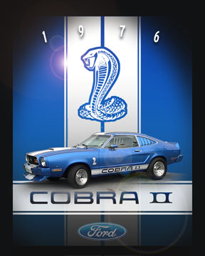 1978 Ford Mustang II - This 1976 Ford Mustang II Cobra II features distinctive Cobra II badging and a prominent cobra graphic.