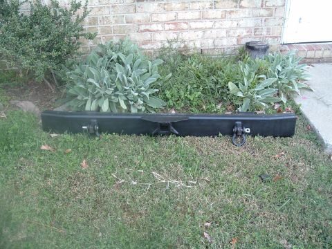 1986 Ford Bronco - home made bumper 1/4 wall 3/8 end caps 1 in. tow points hitch moved up with safety chain attachment