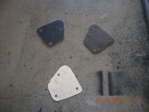 1996 Ford Bronco - Frame mounting plates. Uses factory holes.