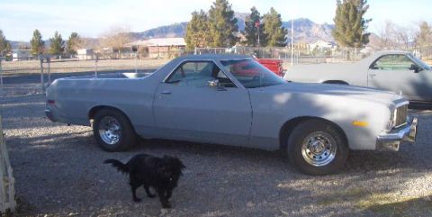 1976 Ford Ranchero - She got the gift of new chrome rims in January of 2007!