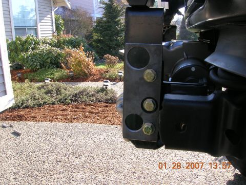1996 Ford Bronco - Trailer hitch receiver and bracket assembly shown mounted on a vehicle's rear end.