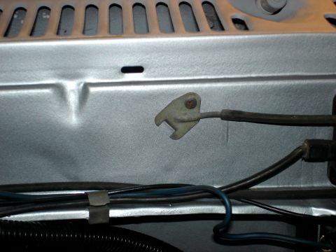 1979 Ford Bronco - This image shows a portion of a vehicle's engine bay, with no clear indicators of the model year or specific vehicle type.