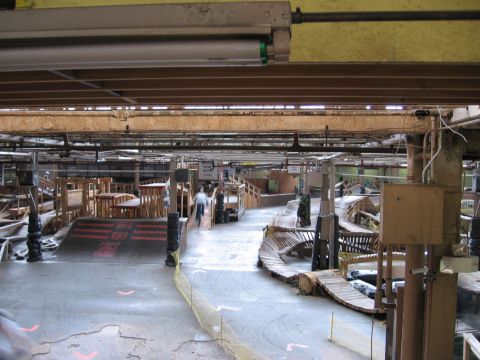 1997 Ford Probe - Indoor skate park features ramps and wooden structures for biking and other activities.