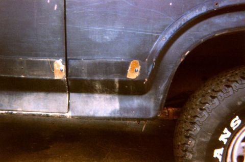1982 Ford Bronco - after i removed the chrome trim this is whats left.