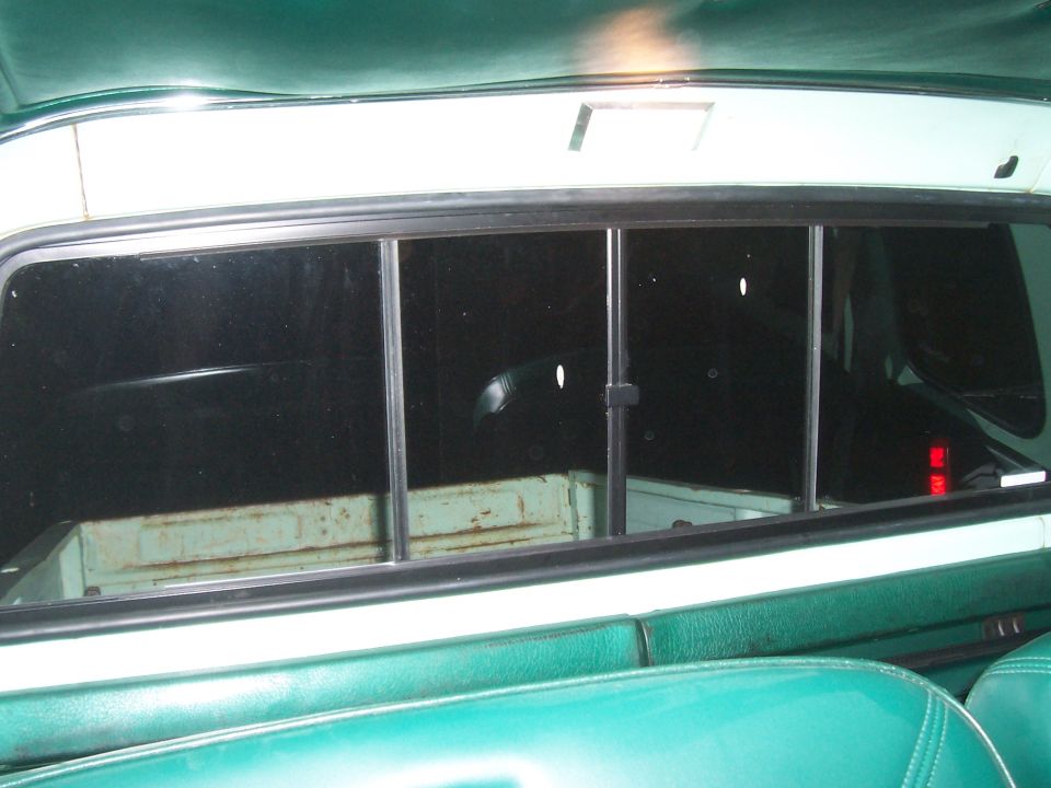 sliding rear window. New, just installed with new weather seal