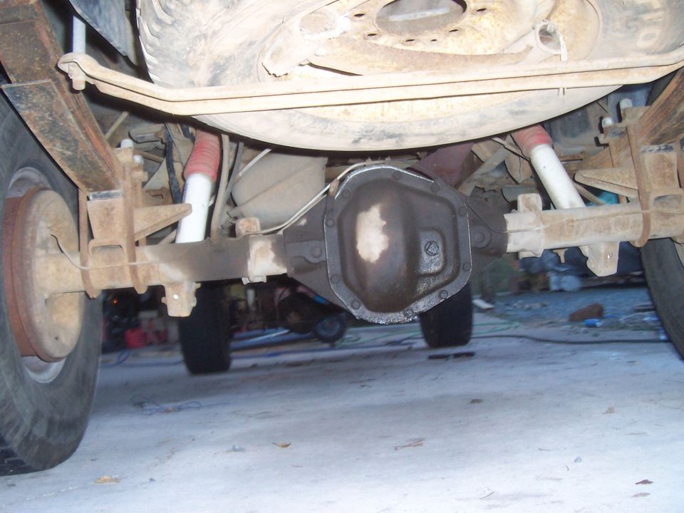 rear axle, view from rear