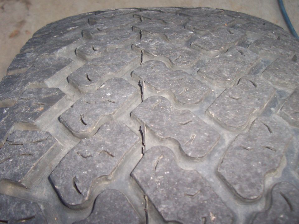 left front tire's tread