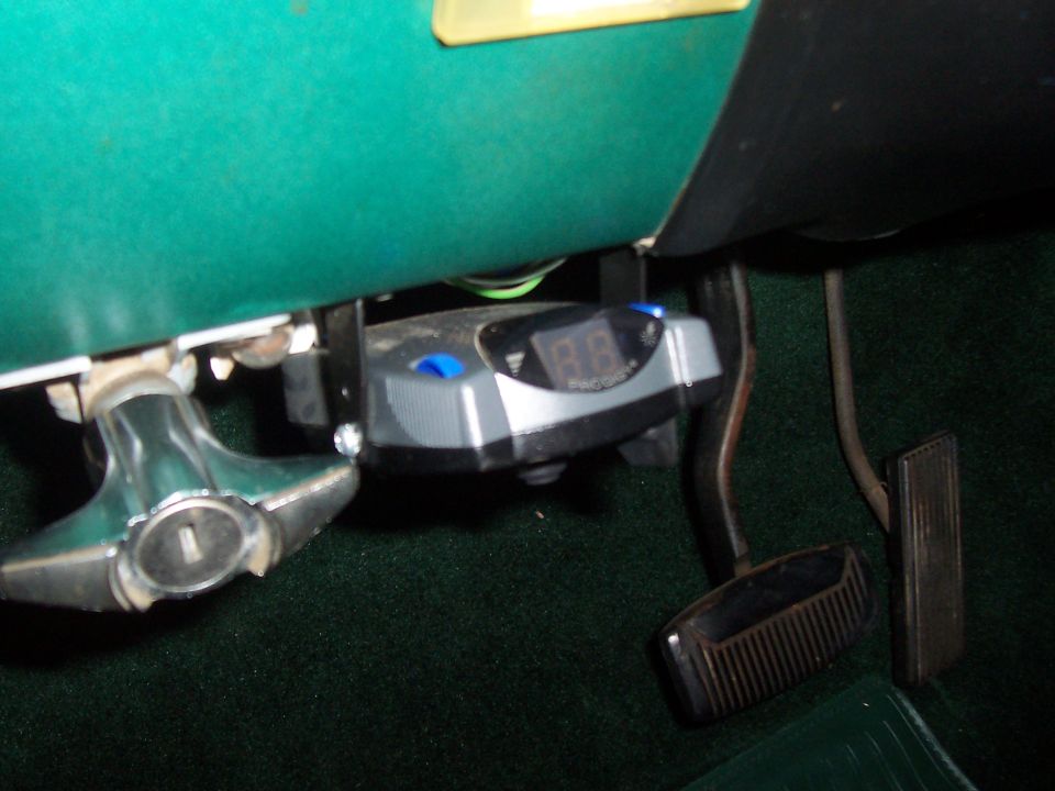 Prodigy  trailer  brake controller. If you have never used one of these, they work awesome. Also notice the keyed hood-pop