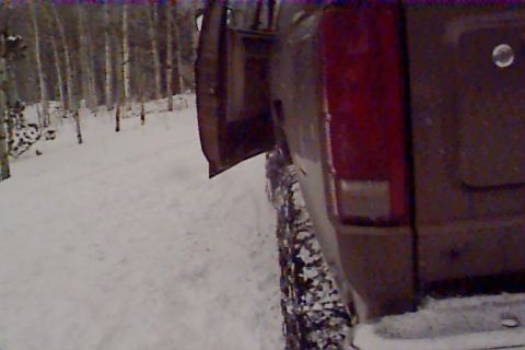1980 Ford Bronco - I tried to get a shot of the inside bottom center of the door here showing the way it's dented, creased, and buckled. Oh well, we had a bla…