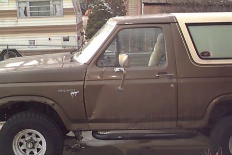 1980 Ford Bronco - This shot is after shimming and adjusting the strike post for the door latch.