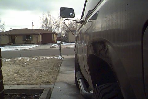 1980 Ford Bronco - Another view after the adjusting. A nice tight fit, don't you think? Now it works well enough that I can take my time finding a replacement.