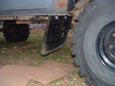 1978 Chevrolet C/K Pickup - Front Mudflap install just to be legal.. Crappy lookin...