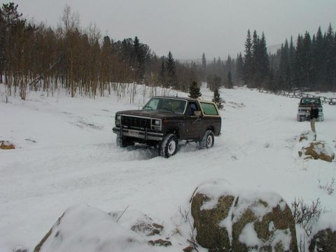 1980 Ford Bronco - The snow was getting pretty deep.