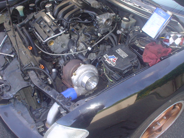 my turbo gt35R un-finished engine bay..