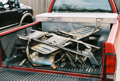 1978 Ford Bronco - metal that was removed from the bronco
