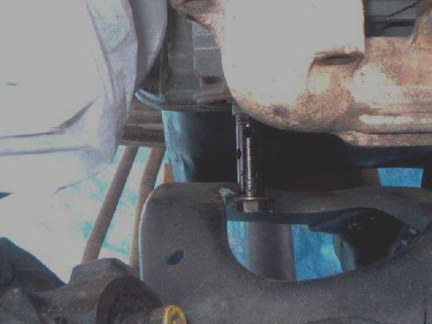 1984 Ford Bronco - frame notched for oil filter adapter bolt