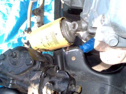 1984 Ford Bronco - long oil filter hits steering box