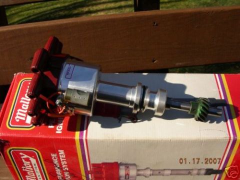 1972 Ford Ranchero - A Mallory ignition distributor is shown resting on its product box.