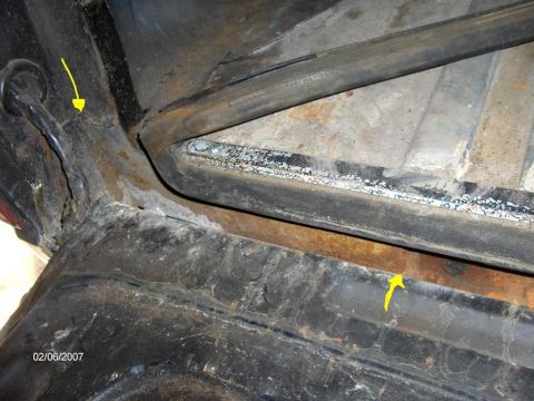 1986 Ford Bronco - You can see where I extended the L shape to, this is overkill but that was the size of the piece of metal I had so i just used it