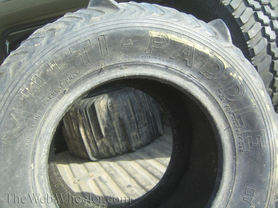 Paddle tires with 'MULTI-PADDLE' and 'MADE IN USA' visible