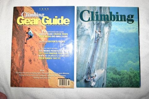 2003 Jeep TJ - Two magazines about climbing are displayed side-by-side.