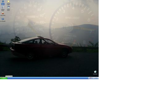 1991 Ford Probe - A 1991 Ford Probe is parked on the side of the road with a dashboard overlay.