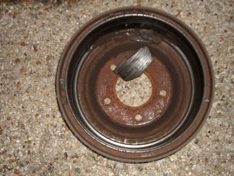 1996 Ford Bronco - These are pictures of what I found when I removed the drums shortly after I bought the truck. As you can see, the right rear brake lining h…