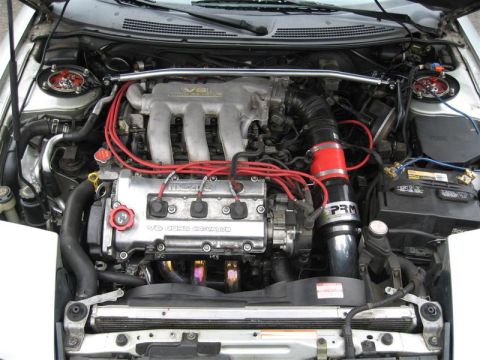 1994 Ford Probe - The engine bay features a V6 engine with a PRM cold air intake system.