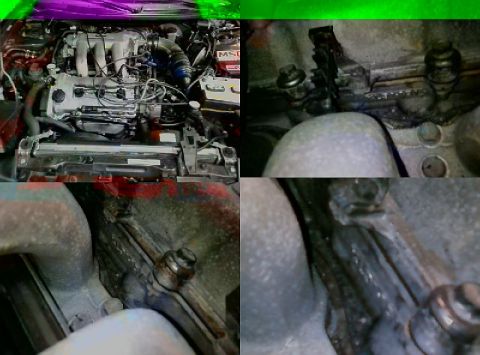 1993 Ford Probe - Engine bay of a 1993 Ford Probe, showing the V6 engine and surrounding components.
