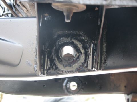 1994 Toyota Tacoma - Detail of a truck frame bracket, showing mounting points and structural components.