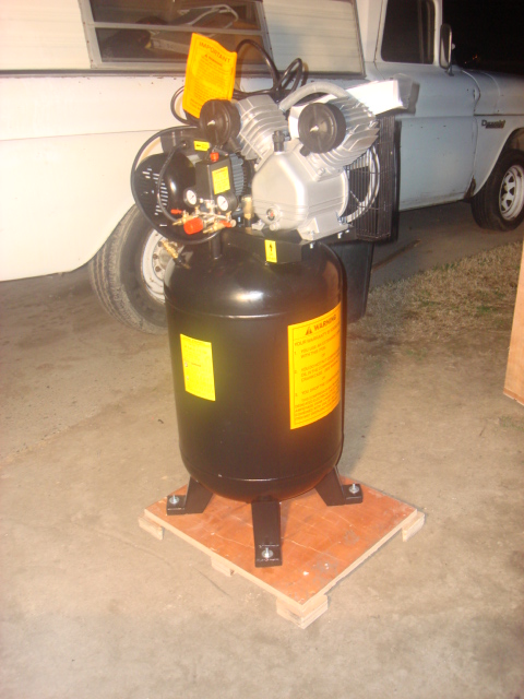 1983 Ford Bronco - here is the air compressor chambers 2 stage.