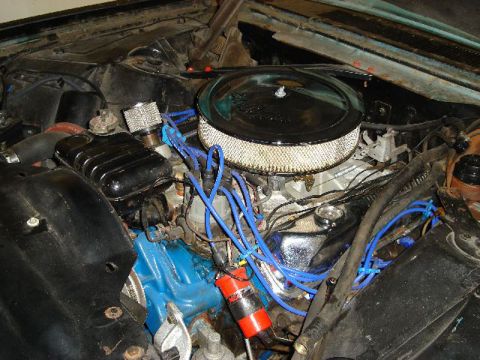 1992 Ford Crown Victoria - Close-up view of an engine bay, showing various components and wiring.