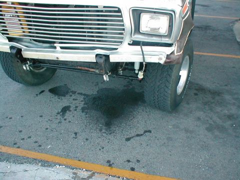 1979 Ford Bronco - but it was a loose compression fitting. the stock line had another 5" bit spliced in to fit the fitting on the pump. go figure huh?