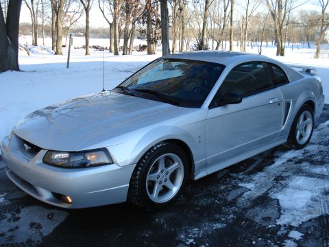 1998 Ford Taurus - Silver Ford Mustang coupe in a snowy setting, likely a residential area.