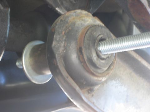 1996 Ford Bronco - Suspension component detail, likely part of a lift installation.