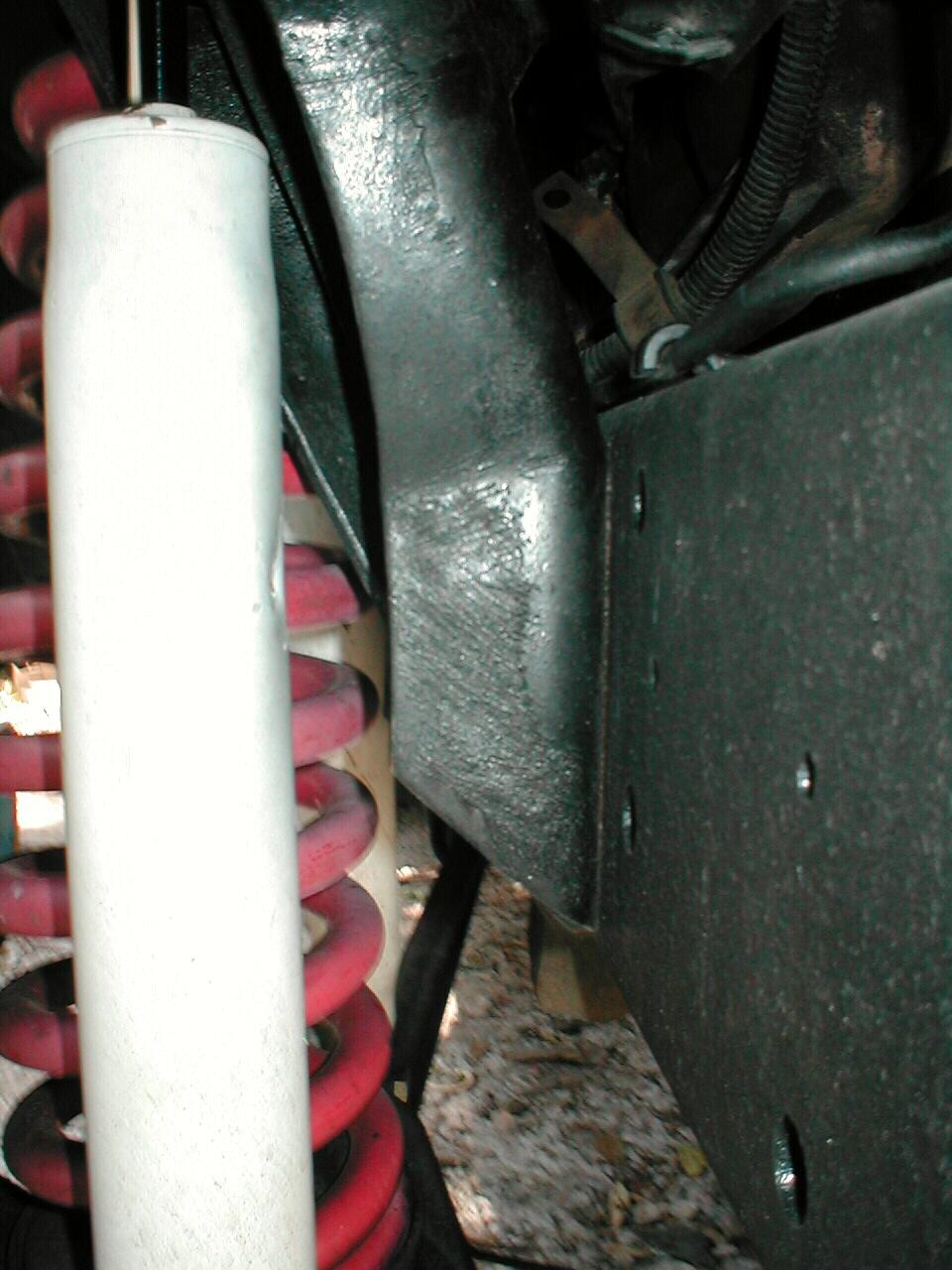 well here is the pointy bracket and the little dent in the tube