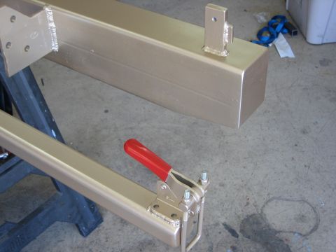 1996 Ford Bronco - Custom metal parts, possibly for a bumper build, are shown in a workshop setting.