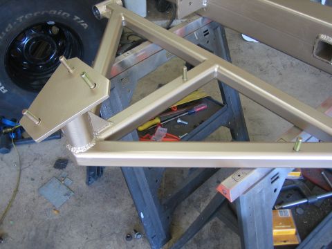 1996 Ford Bronco - A custom rear bumper assembly is shown with a tire and mounting bracket.