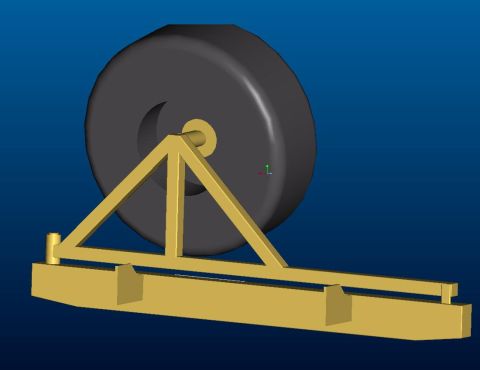 1996 Ford Bronco - This is a 3D rendering of a spare tire mount, not a vehicle part.