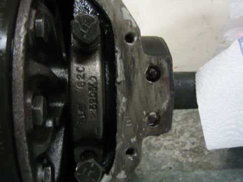 1996 Ford Bronco - Close-up of a differential housing part with visible stamped numbers.