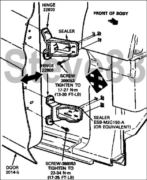 1983 Ford Bronco - Door Alignment basics & torque specs Striker bolt torque is 24-33lb-ft (33-45Nm). For a detailed explanation, read this post: http://www.fo…