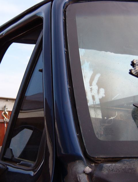 1983 Ford Bronco - After a LOT of trial-&-error, the door can be aligned for a decent fit to the opening. Concentrate on the lower front edge sealing properly…