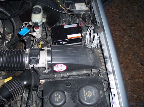 1996 Ford Bronco - K&N air filter and power supply for the strobe lights