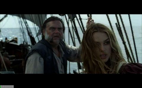 2001 Ford Crown Victoria - A man and a woman appear distressed on the deck of a sailing ship.