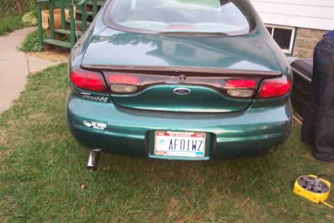 1998 Ford Taurus - craping chrome (put on as a joke by a friend)