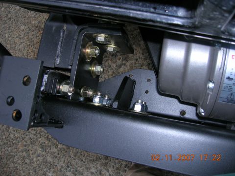 1996 Ford Bronco - This photo shows a winch and its mounting hardware, not a 1996 Ford Bronco.