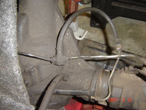 1993 Ford Bronco - This photo shows the rear axle and brake lines of a vehicle, not a specific model year.