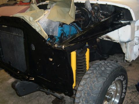 1978 Ford Bronco - Other new inner apron and radiator core support attached.