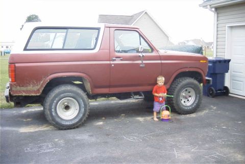 1980 Ford Bronco - my 3 yr old son and the truck